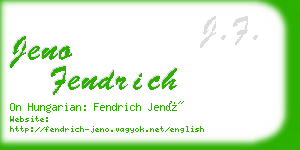 jeno fendrich business card